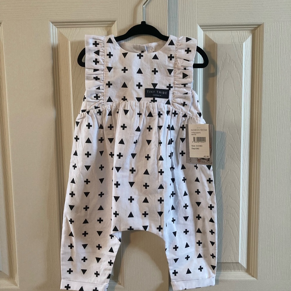 Tiny Tribe Australia One Piece White & Black Girls Outfit